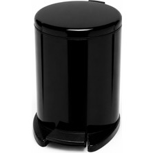 Elarque 6 Litre Siyah Metal Pedallı Çöp Kovası