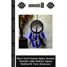 Armoris Mavi Incili Hayat Ağacı Dream Catcher Oda Dekoru Ilginç Hediyelik Tarz Aksesuar