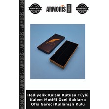 Armoris Hediyelik Kalem Kutusu Tüylü Kalem Motifli Özel Saklama Ofis Gereci Kullanışlı Kutu