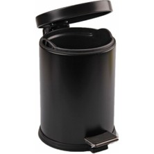 Elarque 5lt Siyah Pedallı Metal Çöp Kovası (5477)