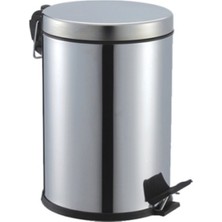 Elarque Pedallı 5lt Krom Metal Çöp Kovası (5671) GLX44