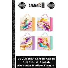 Armoris Büyük Boy Karton Çanta Stil Sahibi Günlük Aksesuar Hediye Taşıyıcı