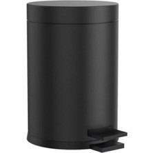 Elarque Çelik Metal 3 Litre Pedallı Çöp Kovası Siyah Kargo Bedava Çöp Kutusu Atık K