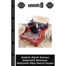 Armoris Daktilo Müzik Kutusu Dekoratif Aksesuar Hediyelik Obje Hatıra Eşyası