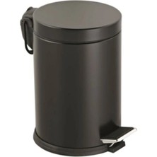 Elarque Brk 3lt Siyah Pedallı Metal Çöp Kovası (5047)