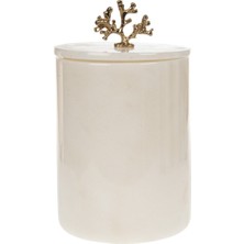 Elarque Beyaz Çöp Kovası - Gold Mercan