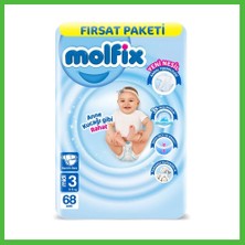 Bezos Bebek Bezi Fırsat Paketi 3 Beden 4-9 kg 68 Adet Arz