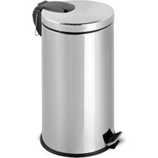 Elarque Pedallı 40 Lt Paslanmaz Krom Çöp Kovası Lüx ( H ) 63 cm - Planex Clean