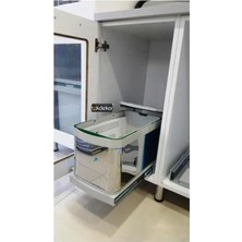 Elarque Paslanmaz Çelik Raylı Çöp Kovası, Şık ve Dayanıklı S 2574 Kısa Boylu