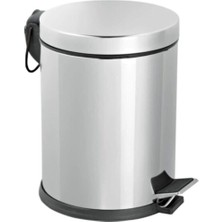 Elarque Metal Mikro Metal Renk Pedallı Lüks Çöp Kovası 5 Lt