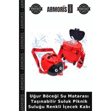 Armoris Uğur Böceği Su Matarası Taşınabilir Suluk Piknik Suluğu Renkli Içecek Kabı