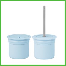 Bezos Pipetli Silikon Bardak Seti Mineral Blue / Powder Grey · Renk: Mineral Blue / Powder Grey Arz