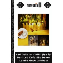 Armoris LED Dekoratif Pilli Şişe Içi Peri LED Kofe Süs Dekor Lamba Gece Lambası