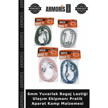 Armoris 6mm Yuvarlak Bagaj Lastiği Ulaşım Ekipmanı Pratik Aparat Kamp Malzemesi