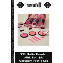 Armoris 3'lü Matte Powder Allık Seti Şık Görünüm Pratik Set