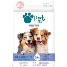 Hilera Pet Love Doğal Argan Yağlı 20-40KG Köpekler Için Tüy Bakım Yağı 5X4ML