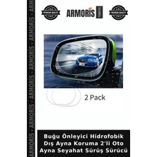 Armoris Buğu Önleyici Hidrofobik Dış Ayna Koruma 2'li Oto Ayna Seyahat Sürüş Sürücü