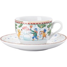 Happy Trend Noel Koleksiyon Koleksiyonu 2025 "noel Oyunları" Cappuccino Fincanı 2 Parçalı Cappuccino Fincanı 0,220 L ve Cappuccino Tabağından Oluşur Ø 16,3 cm