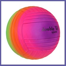 Nida Double W Sports Gökkuşağı Tırtıklı Pvc Top 23CM Nıda