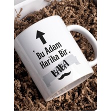 Happy Trend Bardak Babalar Günü Tasarım, Temalı Porselen Kupa, Hediyelik Kupa, Baskılı Kupa Desenli Kupa Bardak