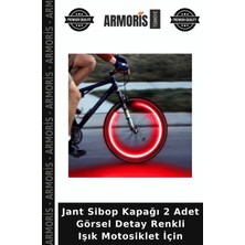 Armoris Jant Sibop Kapağı 2 Adet Görsel Detay Renkli Işık Motosiklet Için
