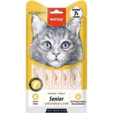 Hilera Wanpy Senior 7+ Tavuklu ve Ciğerli Yaşlı Kedi Krema Ödülü 5×14GR