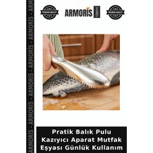 Armoris Pratik Balık Pulu Kazıyıcı Aparat Mutfak Eşyası Günlük Kullanım