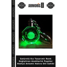 Armoris Satürnlü Kız Tasarımlı Renk Değiştiren Anahtarlık Popüler Hediye Anlamlı Hatıra Stil Sahibi