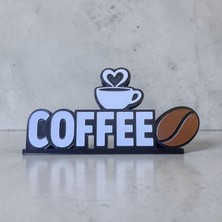 Happy Trend Kahve Köşesi Duvar Süsü - Kendinden Yapışkanlı Coffee Yazısı Tabela - Mutfak, Ofis ve Kafe Için Çivisiz Duvar Dekoru (14X7 Cm)