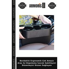 Armoris Bardaklık Ergonomik Çok Amaçlı Araç Içi Depolama Içecek Sabitleyici Düzenleyici Düzen Sağlayan