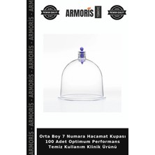Armoris Orta Boy 7 Numara Hacamat Kupası 100 Adet Optimum Performans Temiz Kullanım Klinik Ürünü