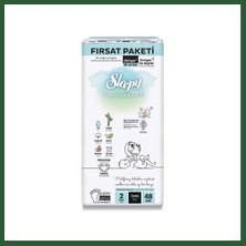 Bezos Bio Natural Bebek Bezi Fırsat Paketi 2 Beden 3-6 kg 48 Adet Bzst