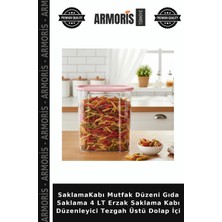 Armoris Saklamakabı Mutfak Düzeni Gıda Saklama 4 Lt Erzak Saklama Kabı Düzenleyici Tezgah Üstü Dolap Içi