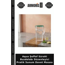 Armoris Aqua Şeffaf Sürahi Buzdolabı Düzenleyici Pratik Sunum Davet Masası