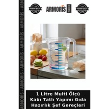 Armoris 1 Litre Multi Ölçü Kabı Tatlı Yapımı Gıda Hazırlık Şef Gereçleri