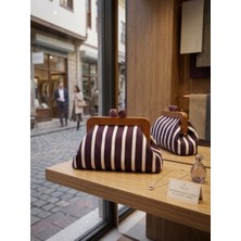 Ozdesen Design Çizgili Clutch/ El Çantası