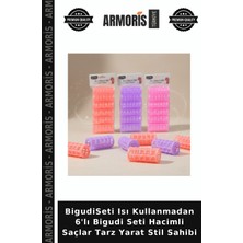 Armoris Bigudiseti Isı Kullanmadan 6'lı Bigudi Seti Hacimli Saçlar Tarz Yarat Stil Sahibi