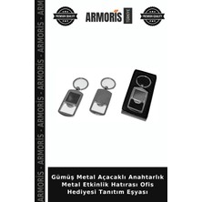 Armoris Gümüş Metal Açacaklı Anahtarlık Metal Etkinlik Hatırası Ofis Hediyesi Tanıtım Eşyası