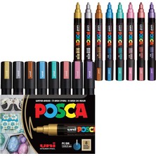 Royal Rain Store Uni Poster Markörü Posca Set Pc-5m/8c Mc Metalik Renkler 8 Li