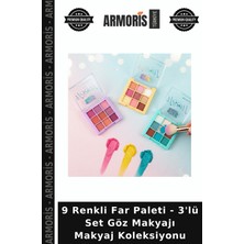 Armoris 9 Renkli Far Paleti - 3'lü Set Göz Makyajı Makyaj Koleksiyonu