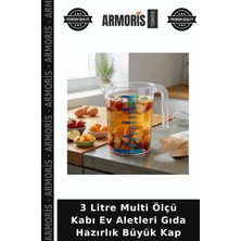 Armoris 3 Litre Multi Ölçü Kabı Ev Aletleri Gıda Hazırlık Büyük Kap