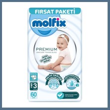 Bezos Premium Bebek Bezi Fırsat Paketi 3 Beden 4-9 kg 60 Adet Bbz