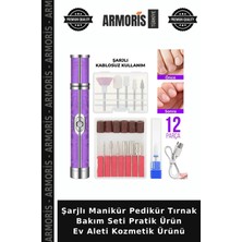 Armoris Şarjlı Manikür Pedikür Tırnak Bakım Seti Pratik Ürün Ev Aleti Kozmetik Ürünü