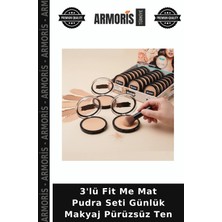 Armoris 3'lü Fit Me Mat Pudra Seti Günlük Makyaj Pürüzsüz Ten
