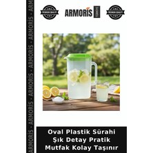Armoris Oval Plastik Sürahi Şık Detay Pratik Mutfak Kolay Taşınır