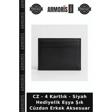 Armoris Cz - 4 Kartlık - Siyah Hediyelik Eşya Şık Cüzdan Erkek Aksesuar