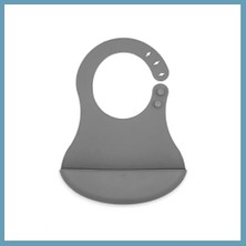 Bezos Mini Silikon Önlük 718 Gri · Renk: Gri MBT06