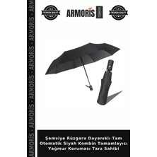 Armoris Şemsiye Rüzgara Dayanıklı Tam Otomatik Siyah Kombin Tamamlayıcı Yağmur Koruması Tarz Sahibi