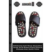 Armoris Refleksoloji Ayak Masajı Akupunktur Terliği 38-39 Numara Pratik Kullanım Dinlenme Aracı Konfor Ürünü