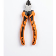 Royal Rain Store Bısso 6 Inç Yan Keski - 160 mm Cr-V Profesyonel Kablo ve Tel Kesici Pense, Turuncu Siyah Ergonomik Kaymaz Sap, Yüksek Mukavemetli El Aletleri